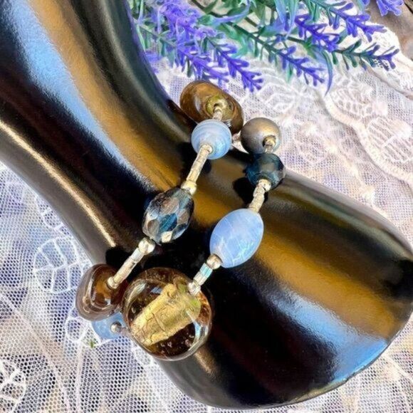 Vintage 90's Premier Designs Art Glass Bracelet - Picture 6 of 10